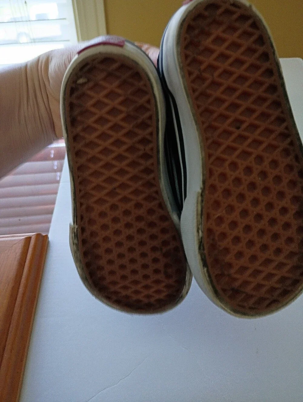 Toddler Vans Black and White Velcro Sneakers
